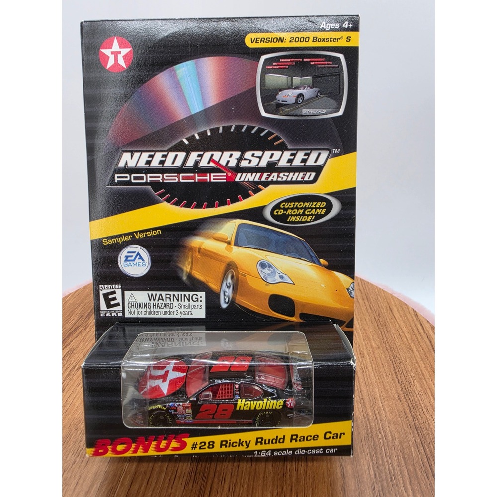 Need For Speed Porsche Unleashed PC Game Texaco Ricky Rudd #28 Diecast Car NEW